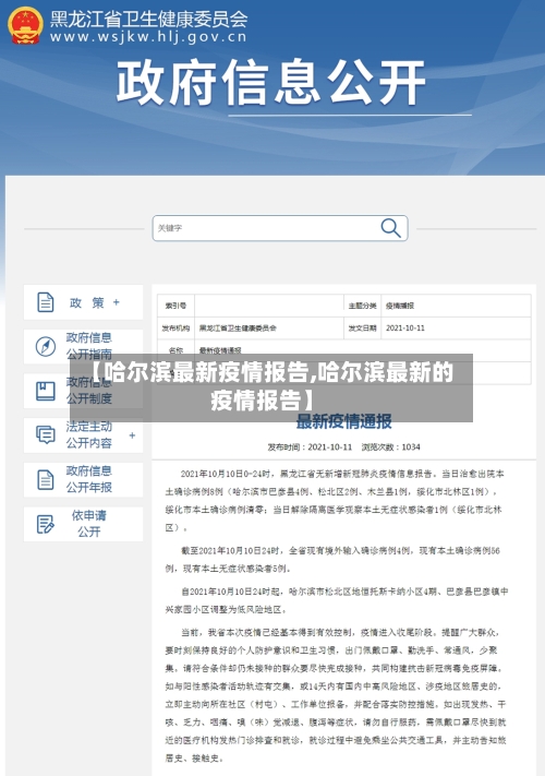 【哈尔滨最新疫情报告,哈尔滨最新的疫情报告】