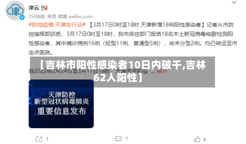 【吉林市阳性感染者10日内破千,吉林62人阳性】