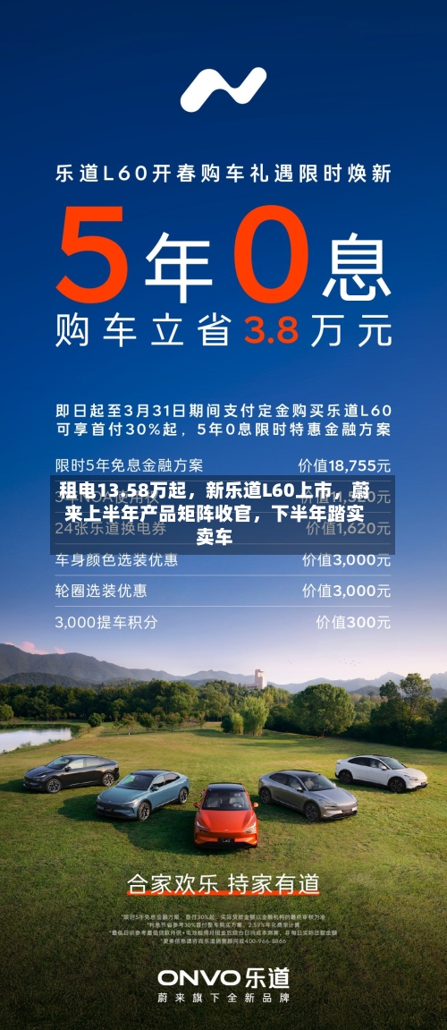 租电13.58万起，新乐道L60上市	，蔚来上半年产品矩阵收官，下半年踏实卖车-第2张图片
