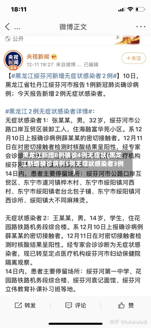 黑龙江新增8例确诊4例无症状(黑龙江新增确诊病例5例无症状感染者3例)