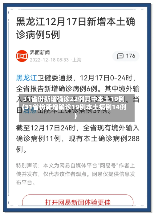 31省份新增确诊22例其中本土19例(31省份新增确诊19例本土病例14例)