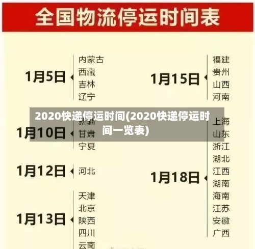 2020快递停运时间(2020快递停运时间一览表)-第2张图片